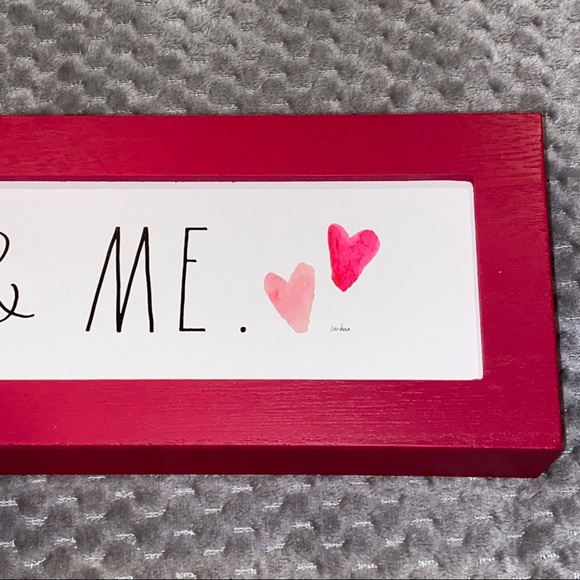 Rae Dunn YOU & ME wooden home decor Valentines - Picture 4 of 5